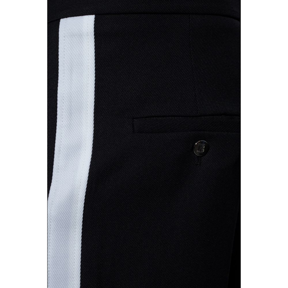 Balmain Schwarze Baumwollhose für Herren