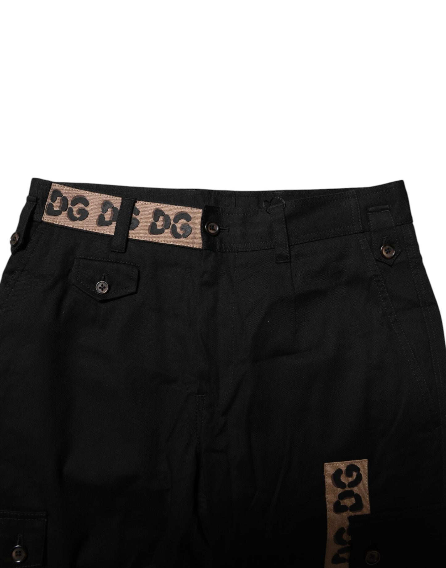 Dolce &amp; Gabbana Schwarze Cargo-Freizeithose aus Baumwolle