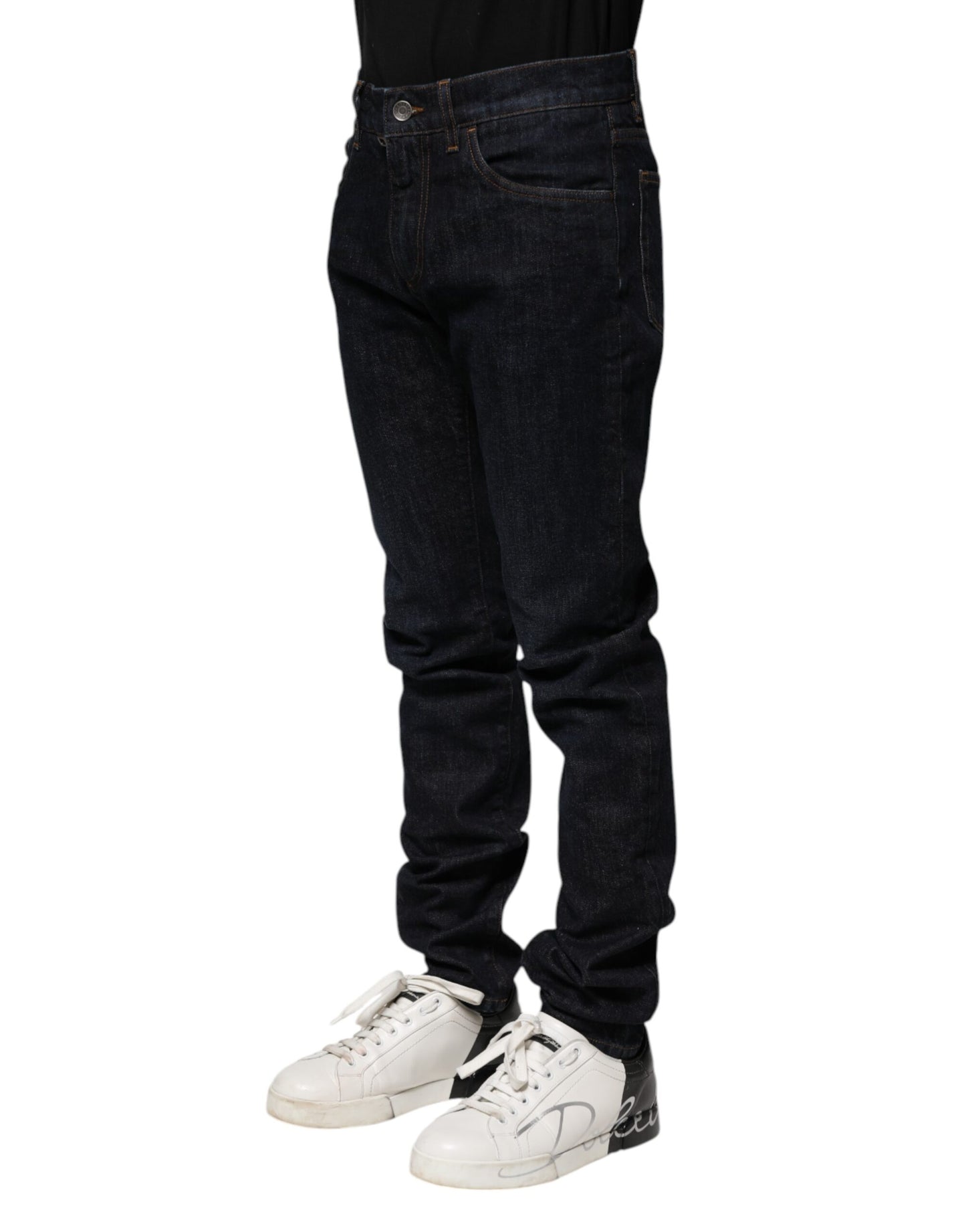 Dolce &amp; Gabbana Schwarze Skinny-Jeans aus Baumwolle für Herren