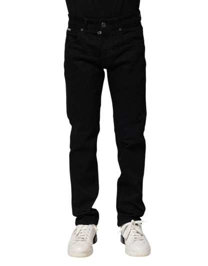 Dolce & Gabbana Black Cotton Skinny Denim Jeans