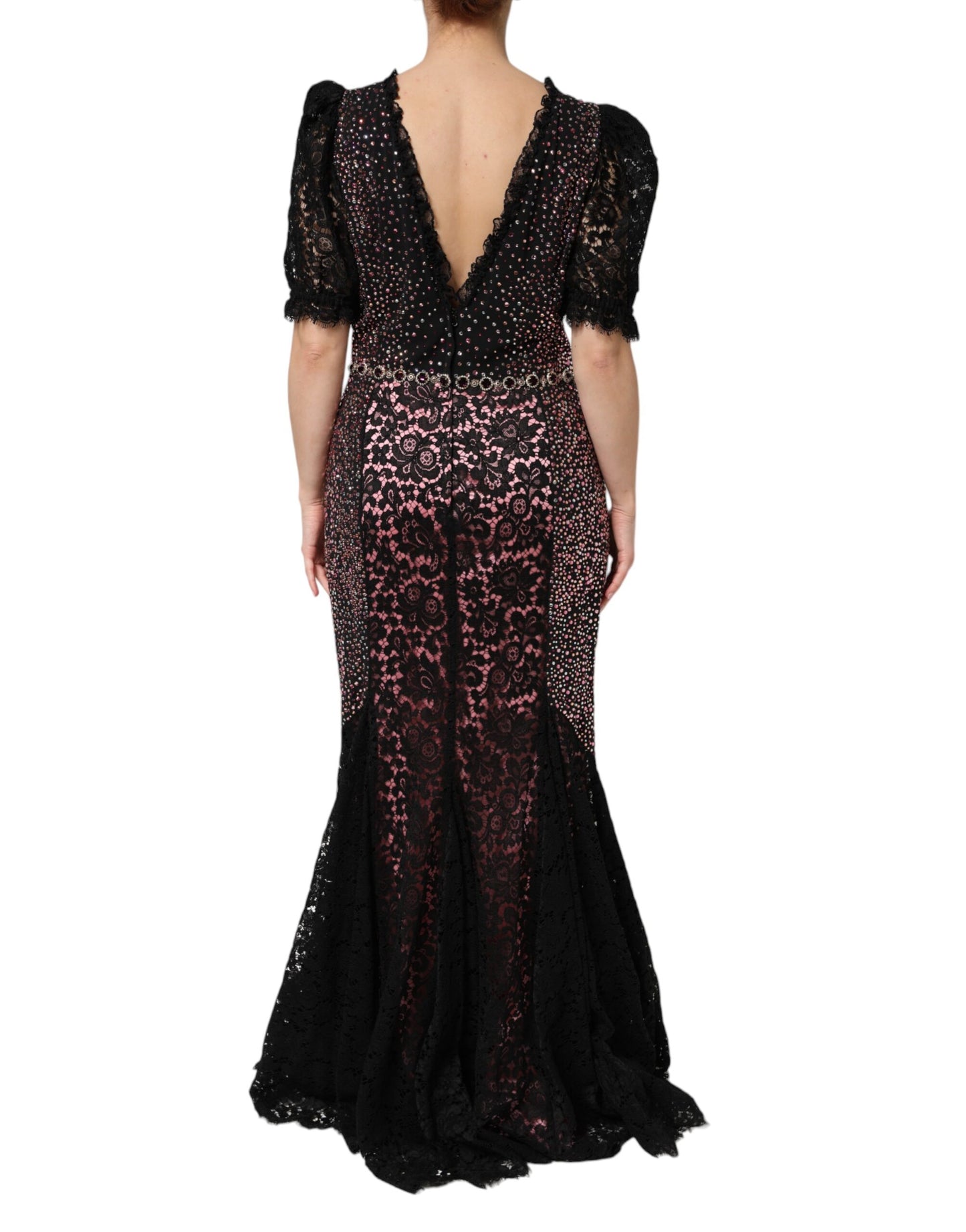 Dolce &amp; Gabbana – Mehrfarbiges, verziertes Meerjungfrauenkleid