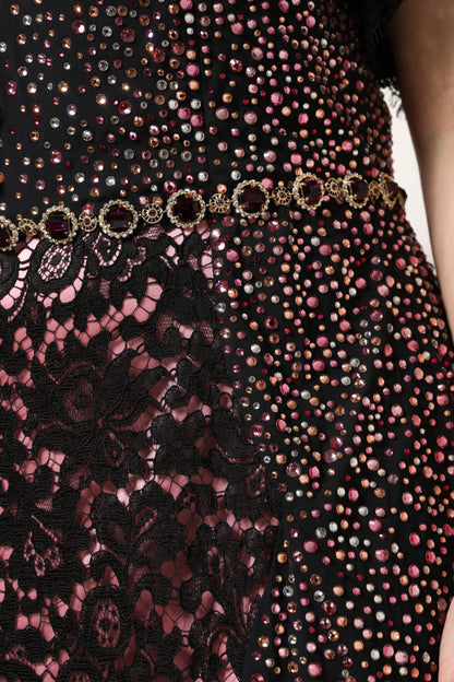 Dolce &amp; Gabbana – Mehrfarbiges, verziertes Meerjungfrauenkleid