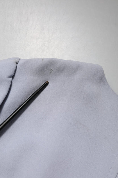 Dolce &amp; Gabbana Graues Viskose-Kurzarm-Etui-Midikleid