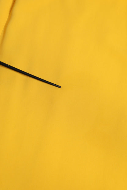 Dolce &amp; Gabbana – Gelbes Etuikleid mit One-Shoulder-Träger und seitlichem Schlitz