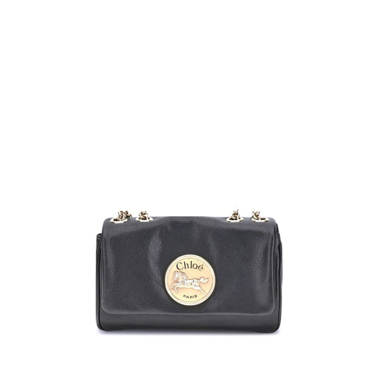 Chloé Schultertasche aus schwarzem Kalbsleder (Bos Taurus)