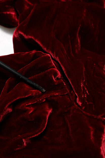 Dolce &amp; Gabbana – Rote Viskose-Hose mit DG-Logo und mittlerer Taille