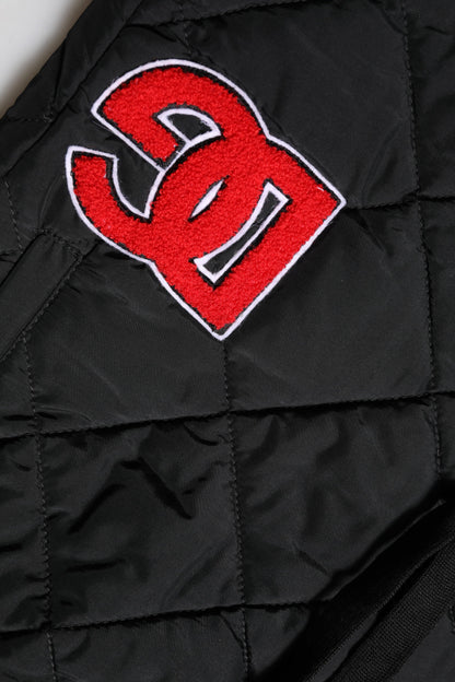 Dolce &amp; Gabbana – Schwarze, gesteppte Jogginghose mit mittlerer Taille