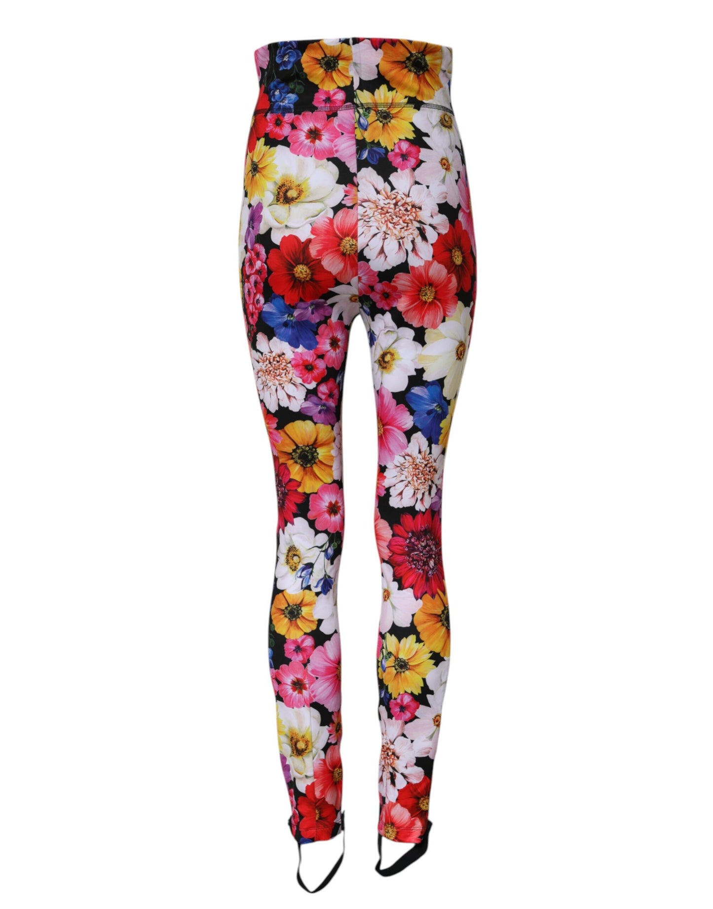 Dolce &amp; Gabbana Leggings mit mehrfarbigem Blumenmuster und hoher Taille