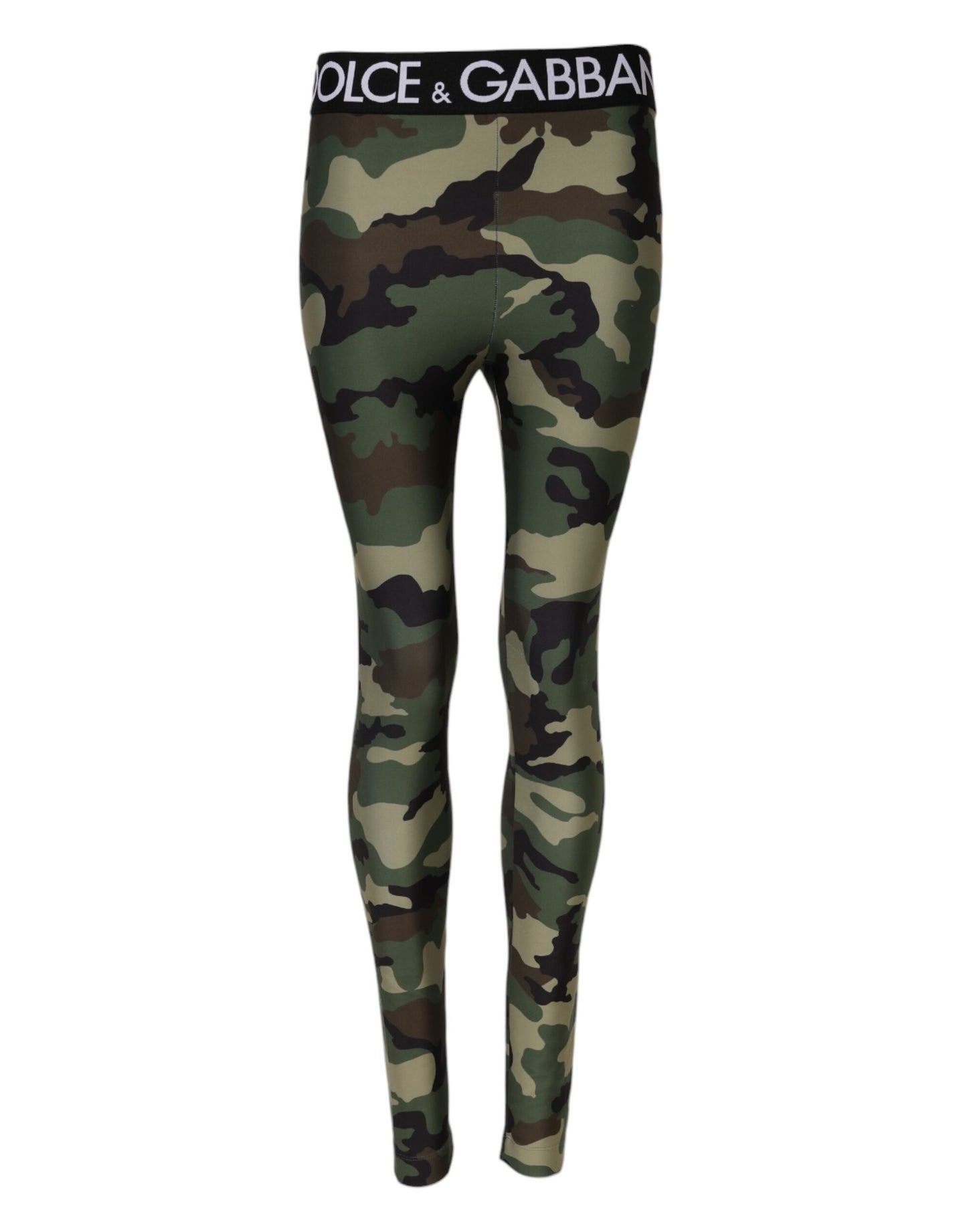 Dolce &amp; Gabbana Leggings mit mehrfarbiger Camouflage-DG-Taille