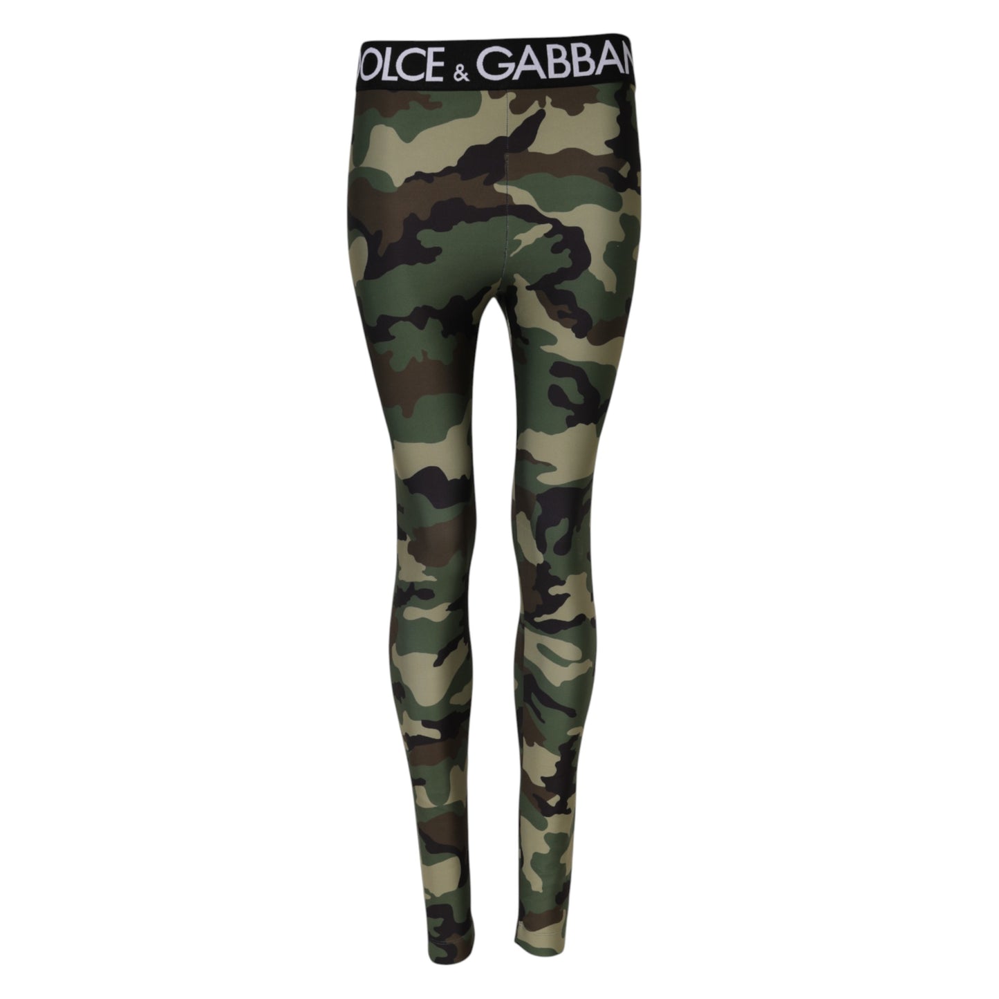 Dolce &amp; Gabbana Leggings mit mehrfarbiger Camouflage-DG-Taille