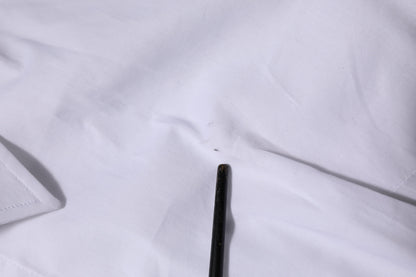 Dolce &amp; Gabbana – Weißes, langärmliges Oberteil aus Baumwolle mit Kragen