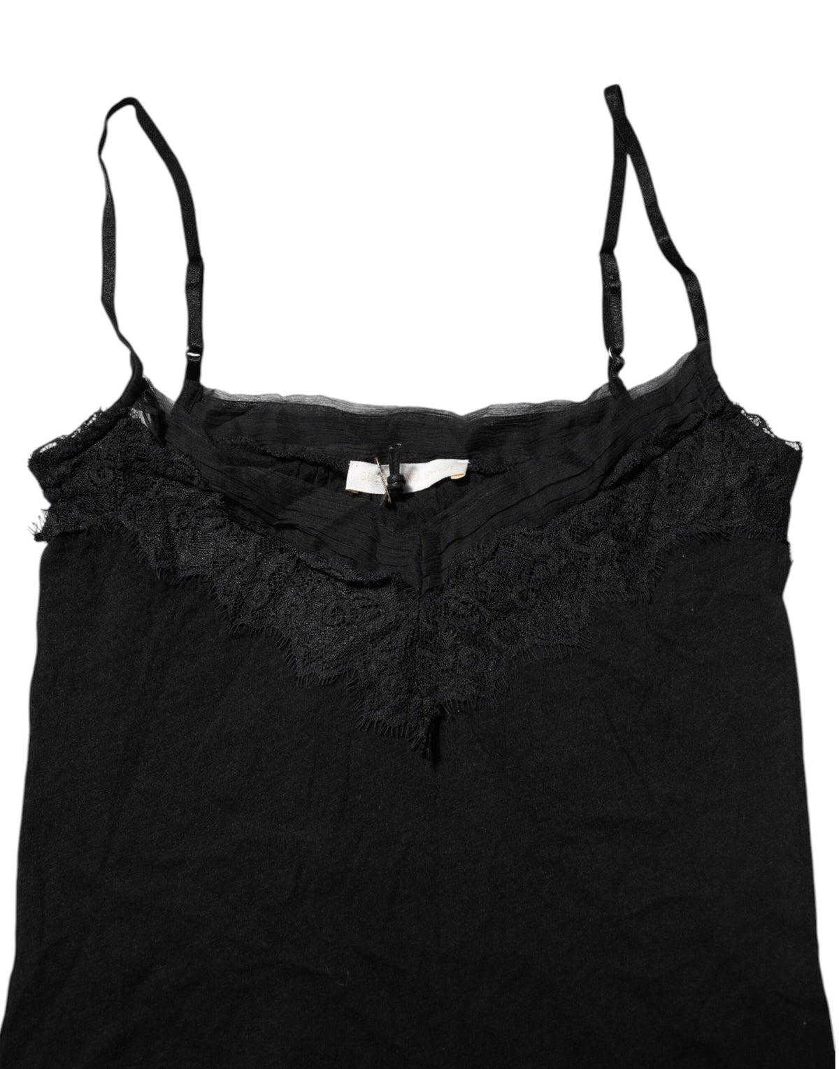 Scervino Street – Ärmelloses Tanktop aus Wolle mit quadratischem Ausschnitt in Schwarz