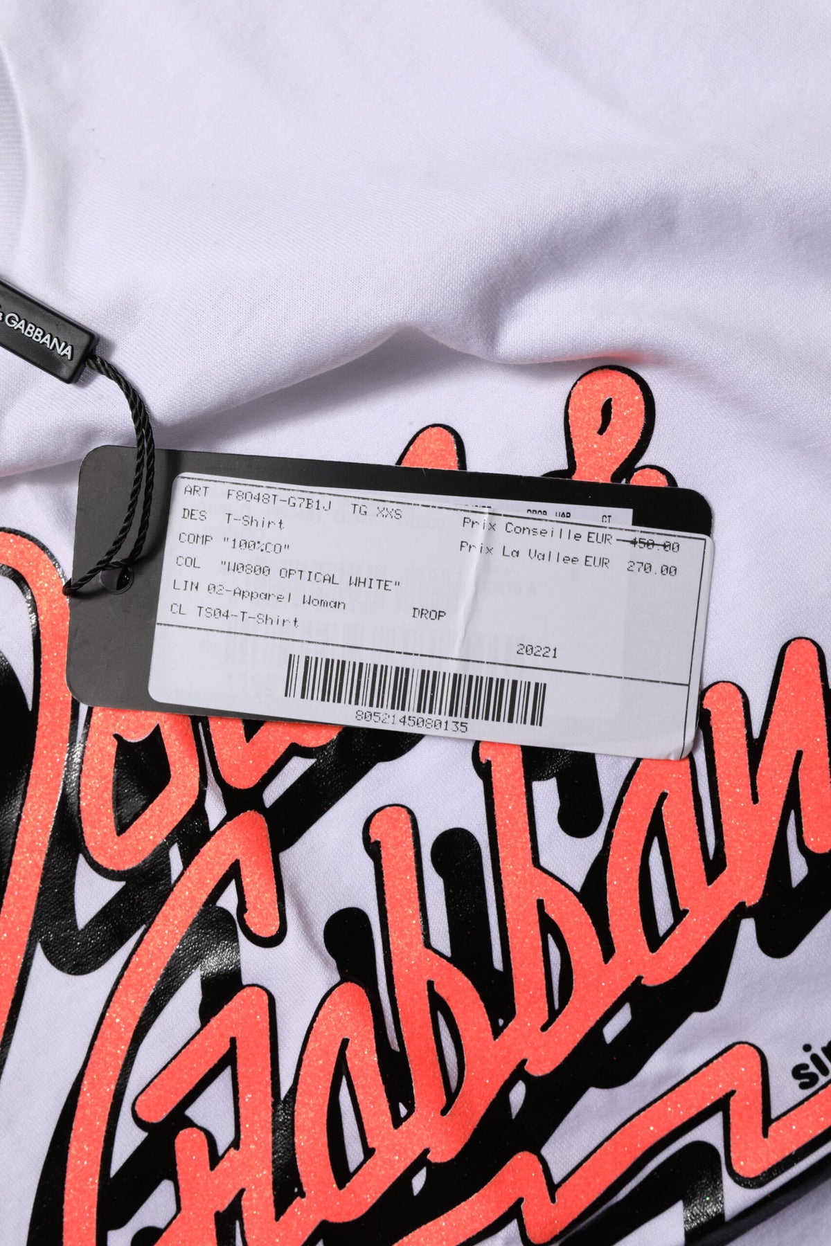 Dolce &amp; Gabbana – Weißes Baumwoll-T-Shirt mit Rundhalsausschnitt und grafischem Print