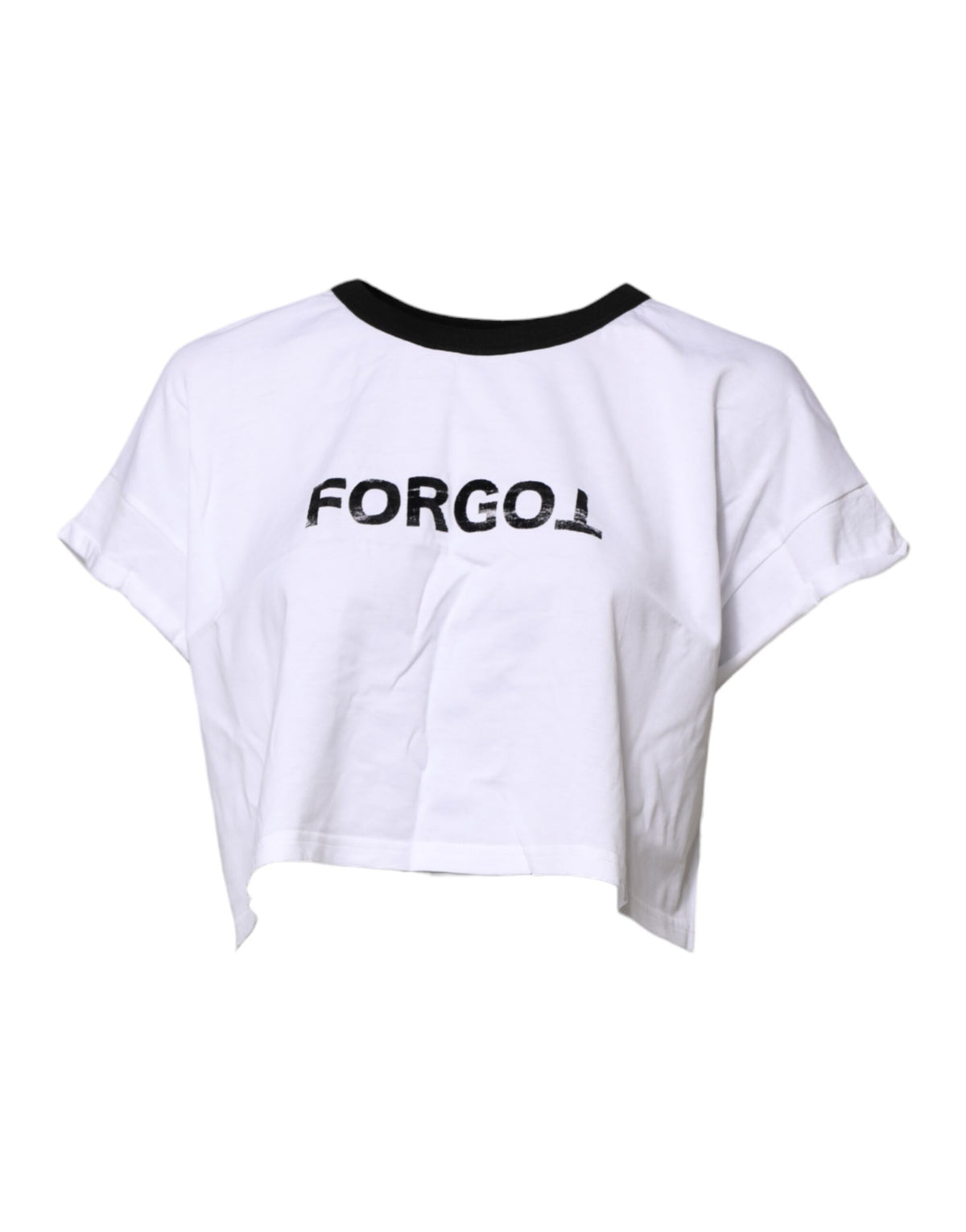 Dolce &amp; Gabbana – Kurzes T-Shirt mit Rundhalsausschnitt und Grafikdruck in Weiß