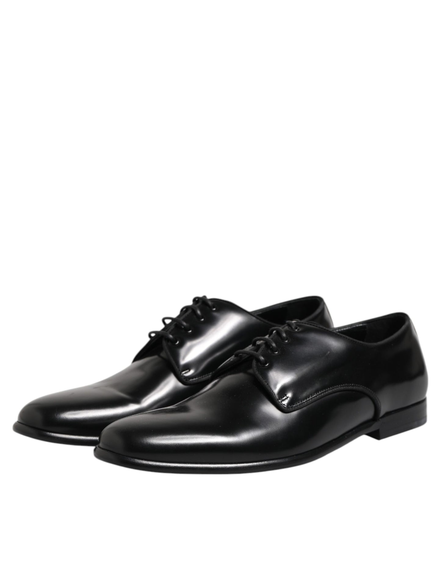 Dolce &amp; Gabbana – Derby-Schnürschuhe aus schwarzem Leder für Herren