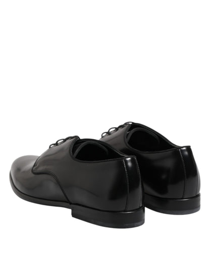 Dolce &amp; Gabbana – Derby-Schnürschuhe aus schwarzem Leder für Herren