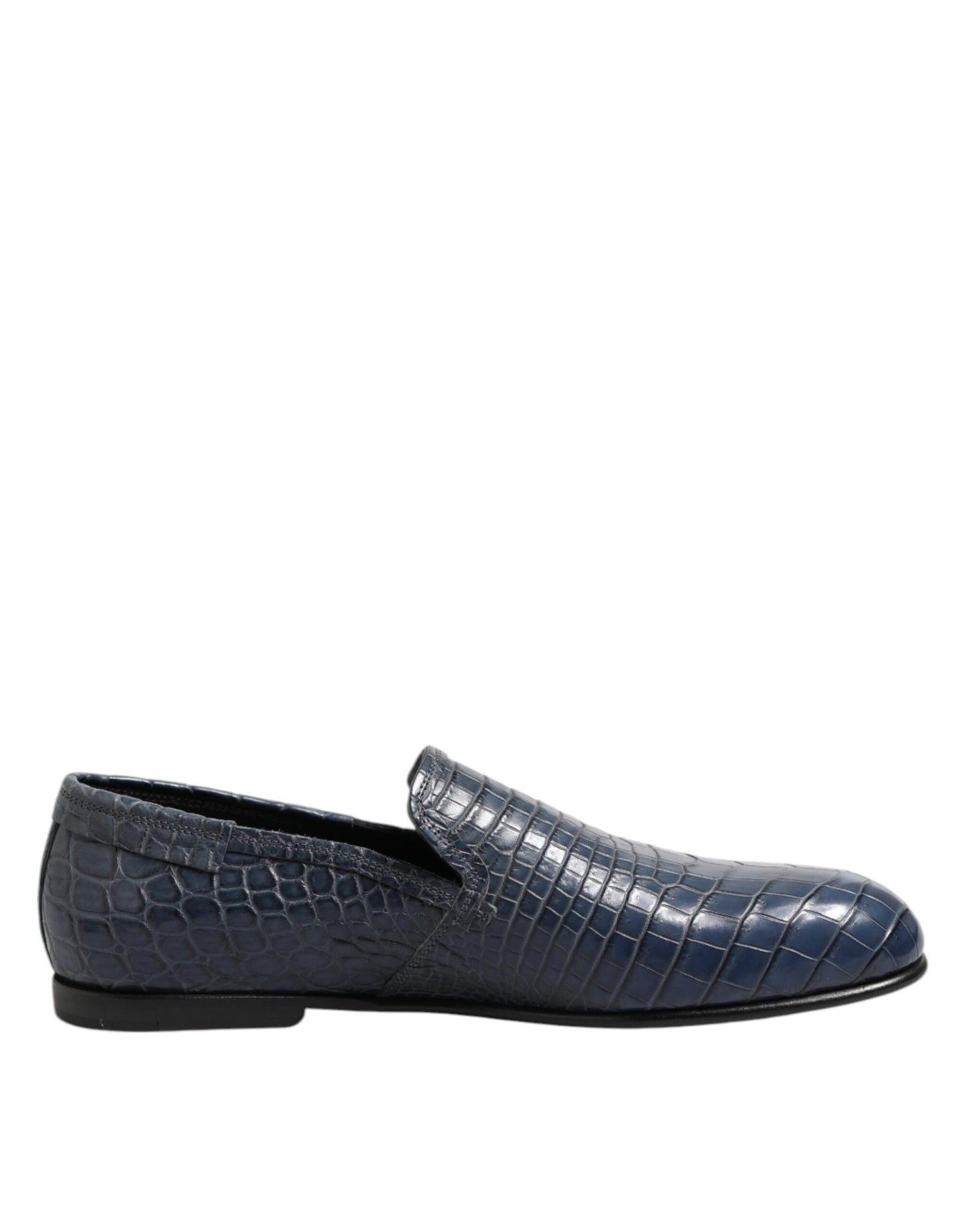 Dolce &amp; Gabbana – Slipper aus exotischem Leder in Blau für Herren
