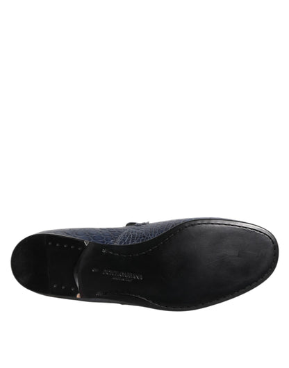 Dolce &amp; Gabbana – Slipper aus exotischem Leder in Blau für Herren