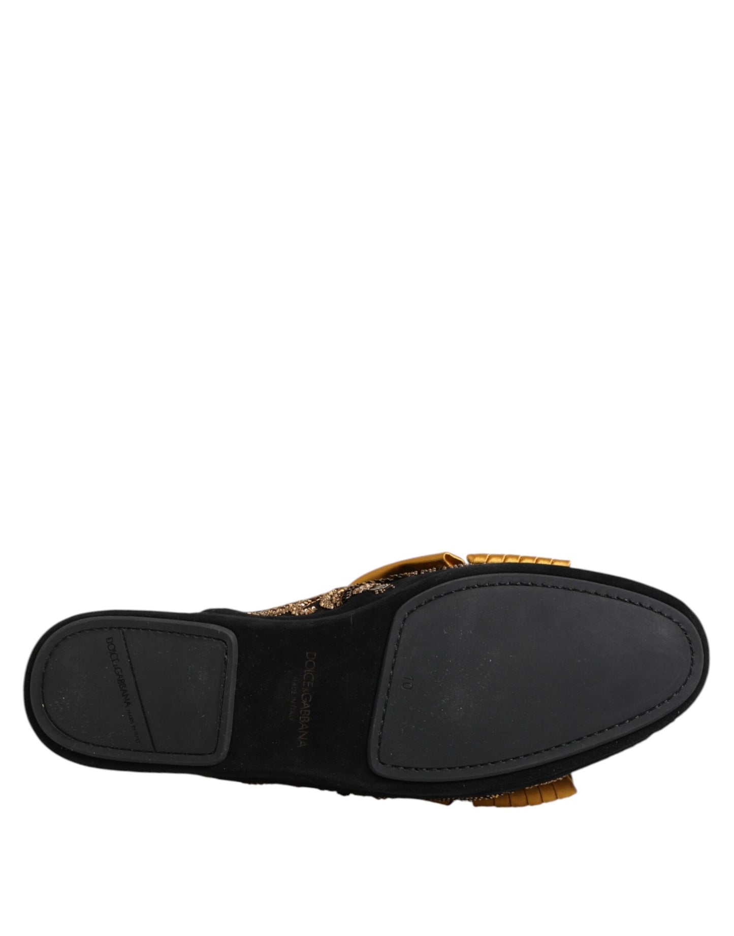 Dolce &amp; Gabbana – Flache Sandalen mit mehrfarbiger Verzierung