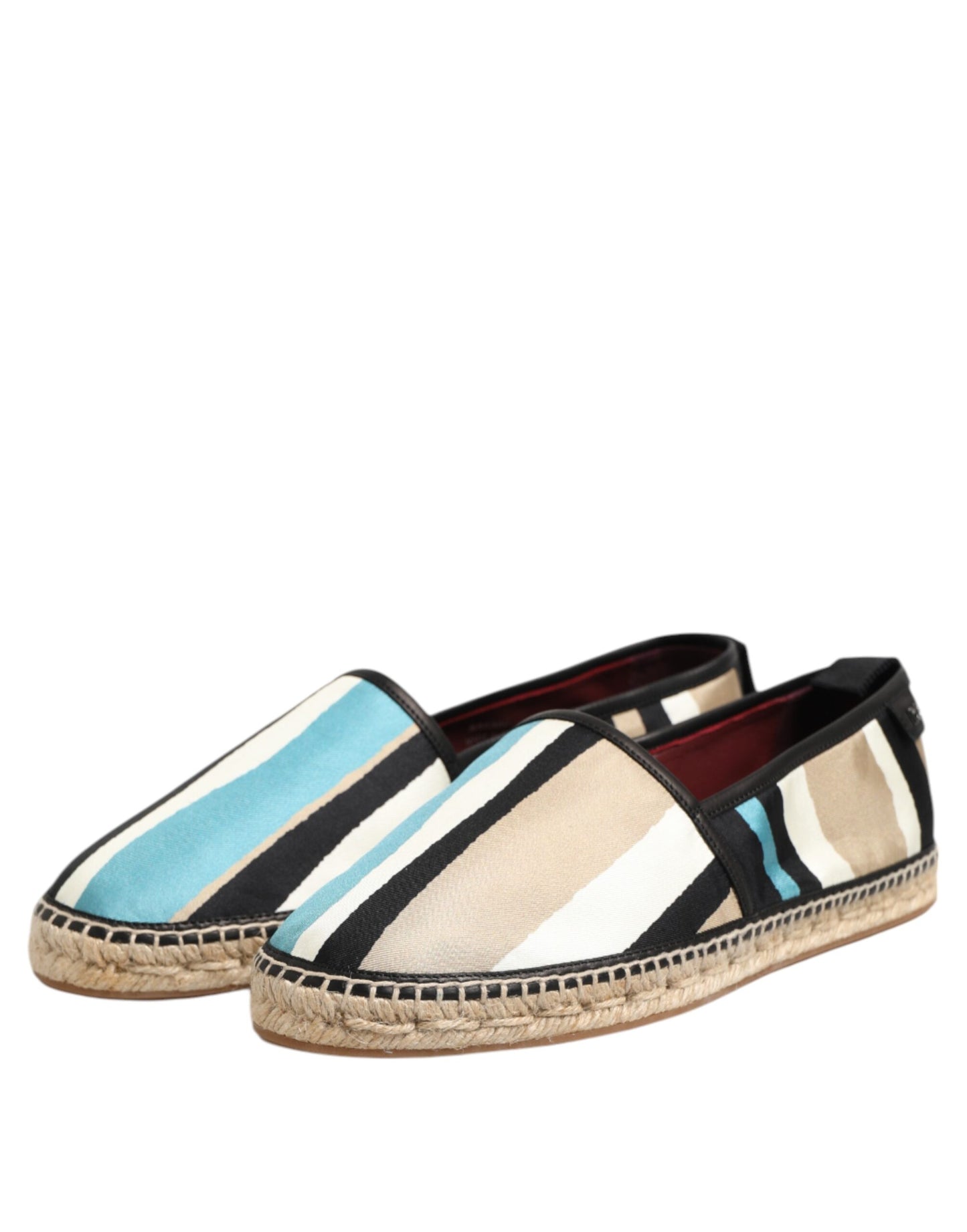 Flache Espadrille-Schuhe aus Canvas mit mehrfarbigen Streifen von Dolce &amp; Gabbana