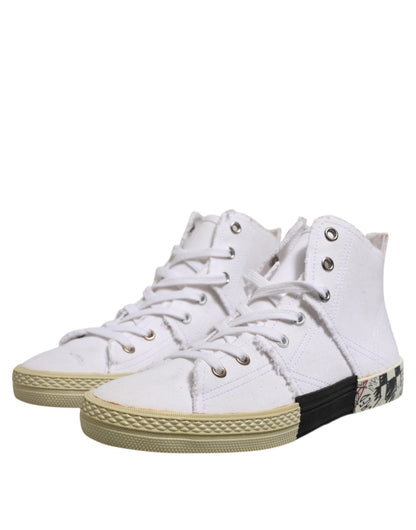 Maison Margiela Weiße Schnürschuhe mit mittlerem Oberteil für Damen