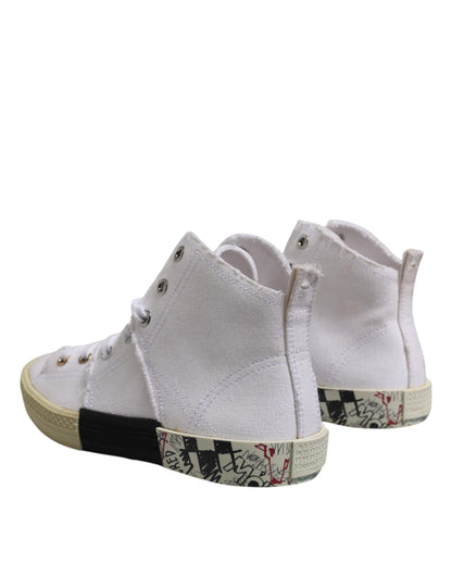 Maison Margiela Weiße Schnürschuhe mit mittlerem Oberteil für Damen