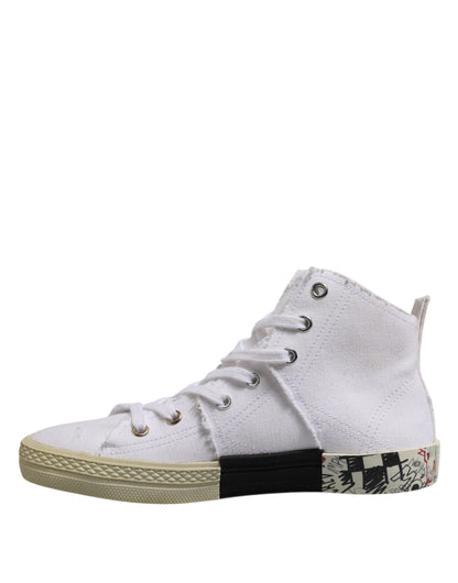 Maison Margiela Weiße Schnürschuhe mit mittlerem Oberteil für Damen