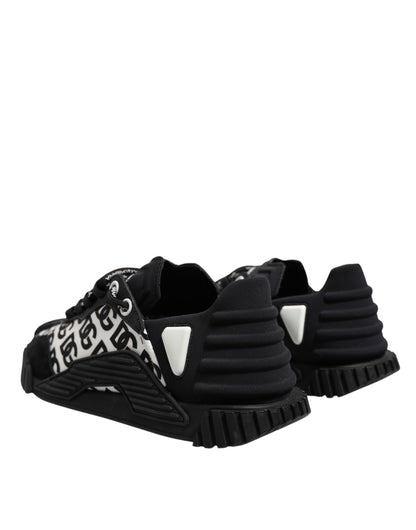 Dolce &amp; Gabbana – Schwarze, niedrige NS1-Sneaker mit Logo und Schnürung