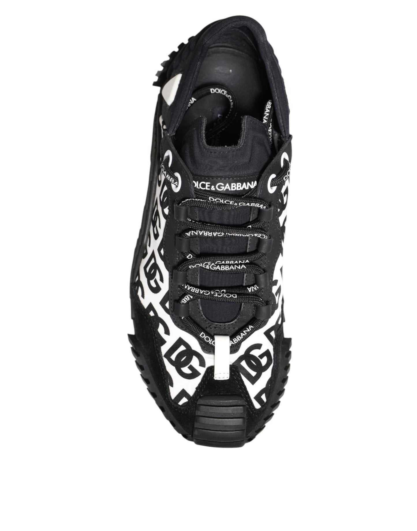Dolce &amp; Gabbana – Schwarze, niedrige NS1-Sneaker mit Logo und Schnürung
