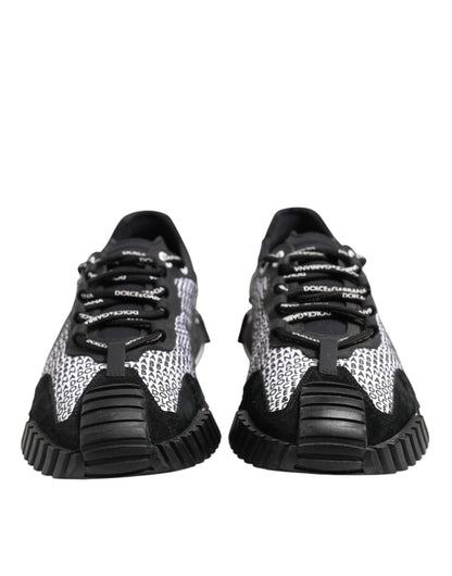 Dolce &amp; Gabbana – Schwarze, niedrige NS1-Sneaker mit Logo und Schnürung
