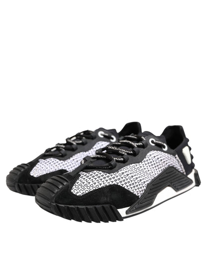 Dolce &amp; Gabbana – Schwarze, niedrige NS1-Sneaker mit Logo und Schnürung