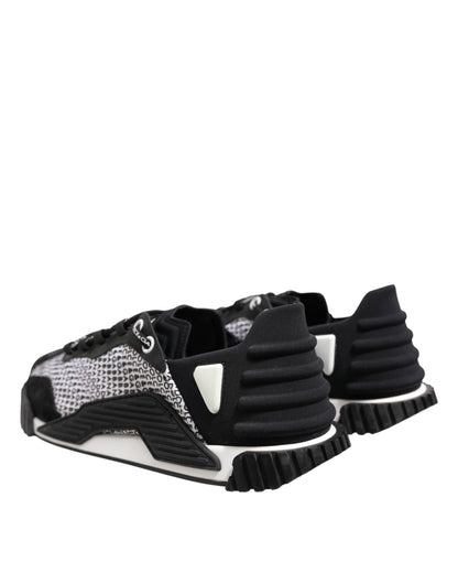 Dolce &amp; Gabbana – Schwarze, niedrige NS1-Sneaker mit Logo und Schnürung