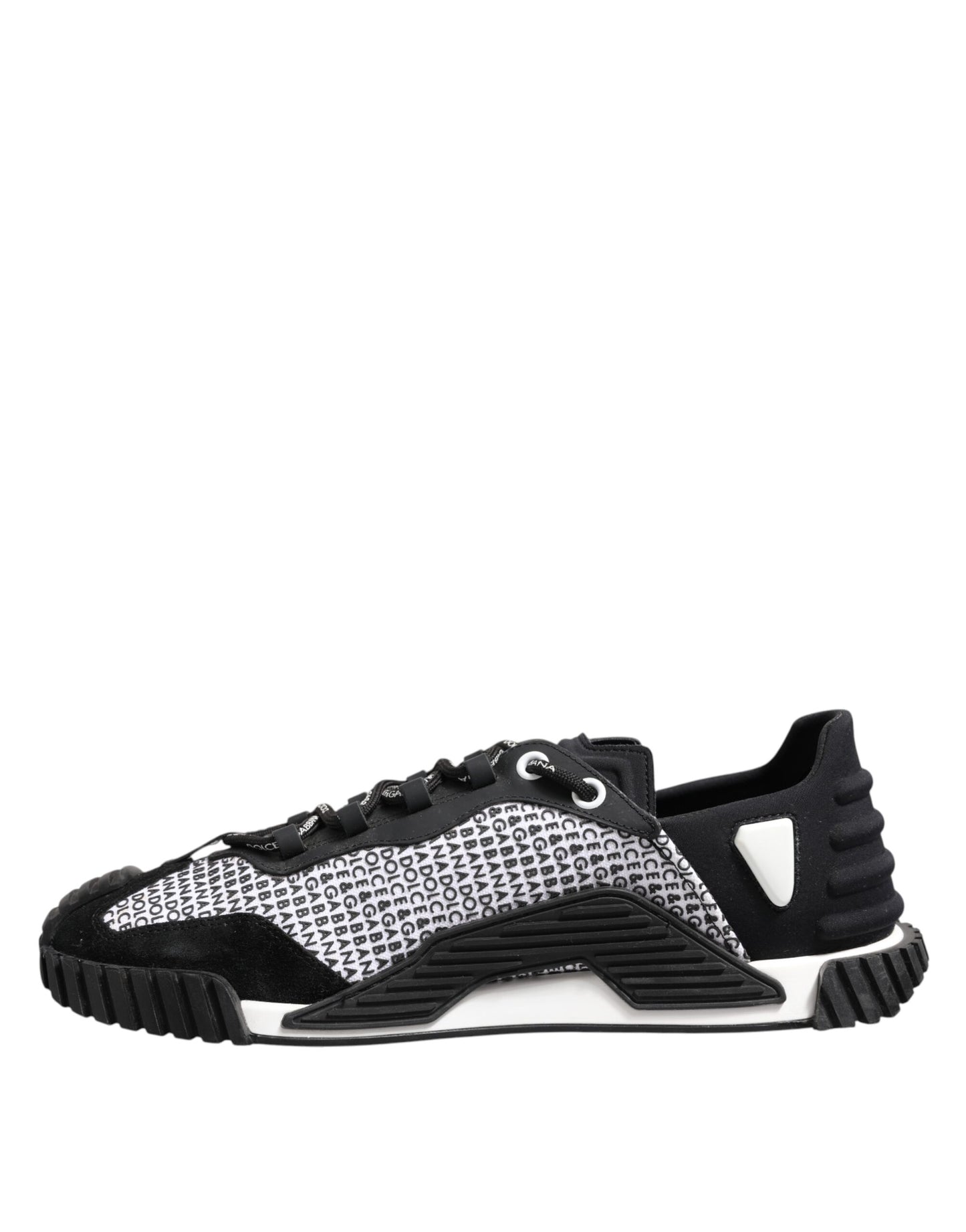 Dolce &amp; Gabbana – Schwarze, niedrige NS1-Sneaker mit Logo und Schnürung