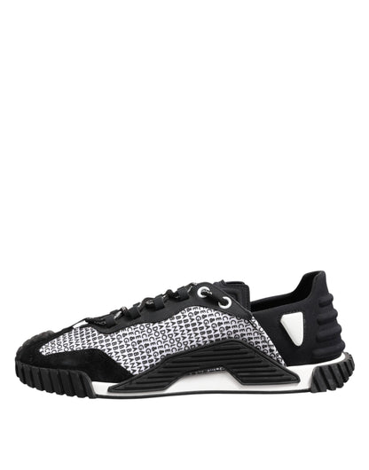 Dolce &amp; Gabbana – Schwarze, niedrige NS1-Sneaker mit Logo und Schnürung