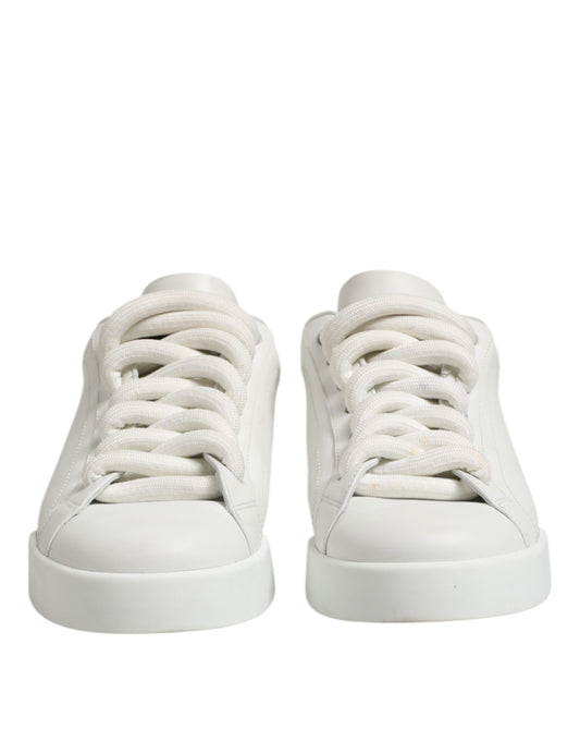 Dolce & Gabbana White Logo Lace Up Low Top Men Sneakers Shoes