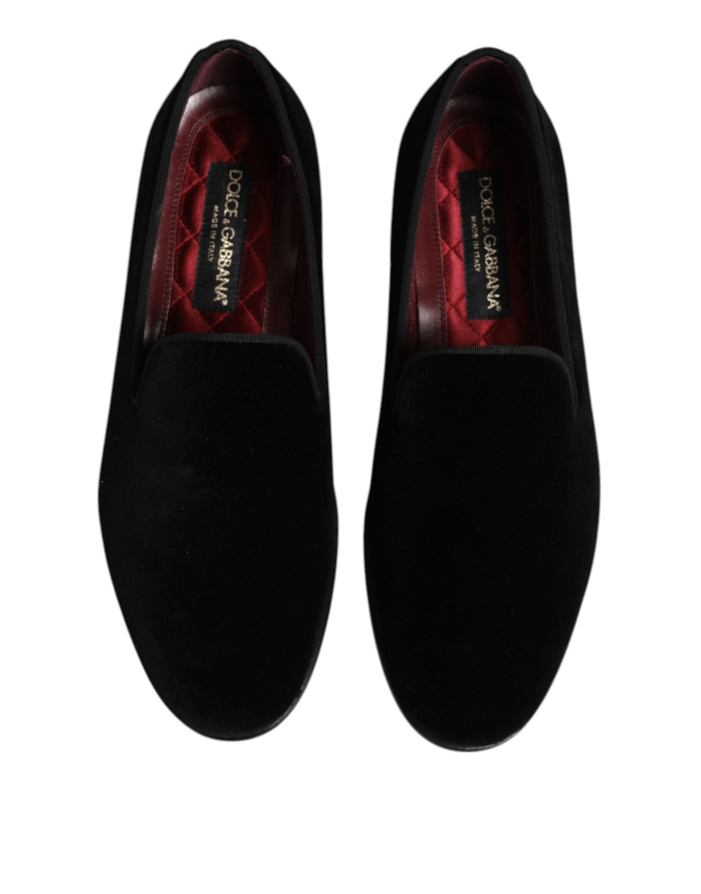Dolce &amp; Gabbana – Slipper aus schwarzem Samt, formelle Schuhe