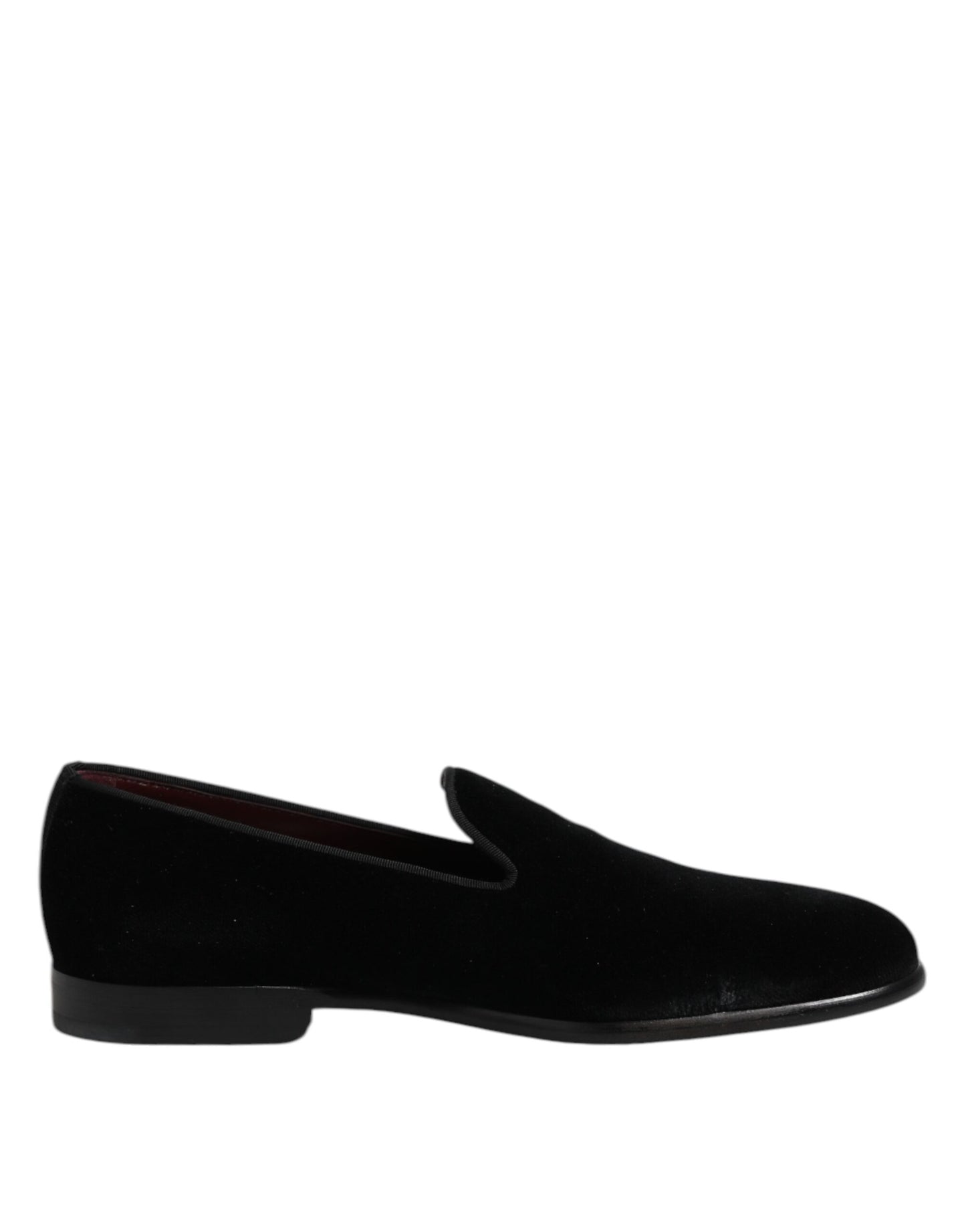Dolce &amp; Gabbana – Slipper aus schwarzem Samt, formelle Schuhe