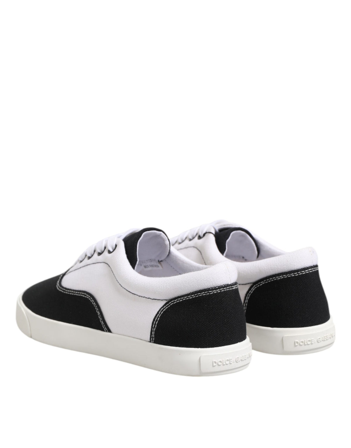 Dolce &amp; Gabbana – Schwarze Sneakers aus Baumwoll-Canvas mit Schnürung für Herren