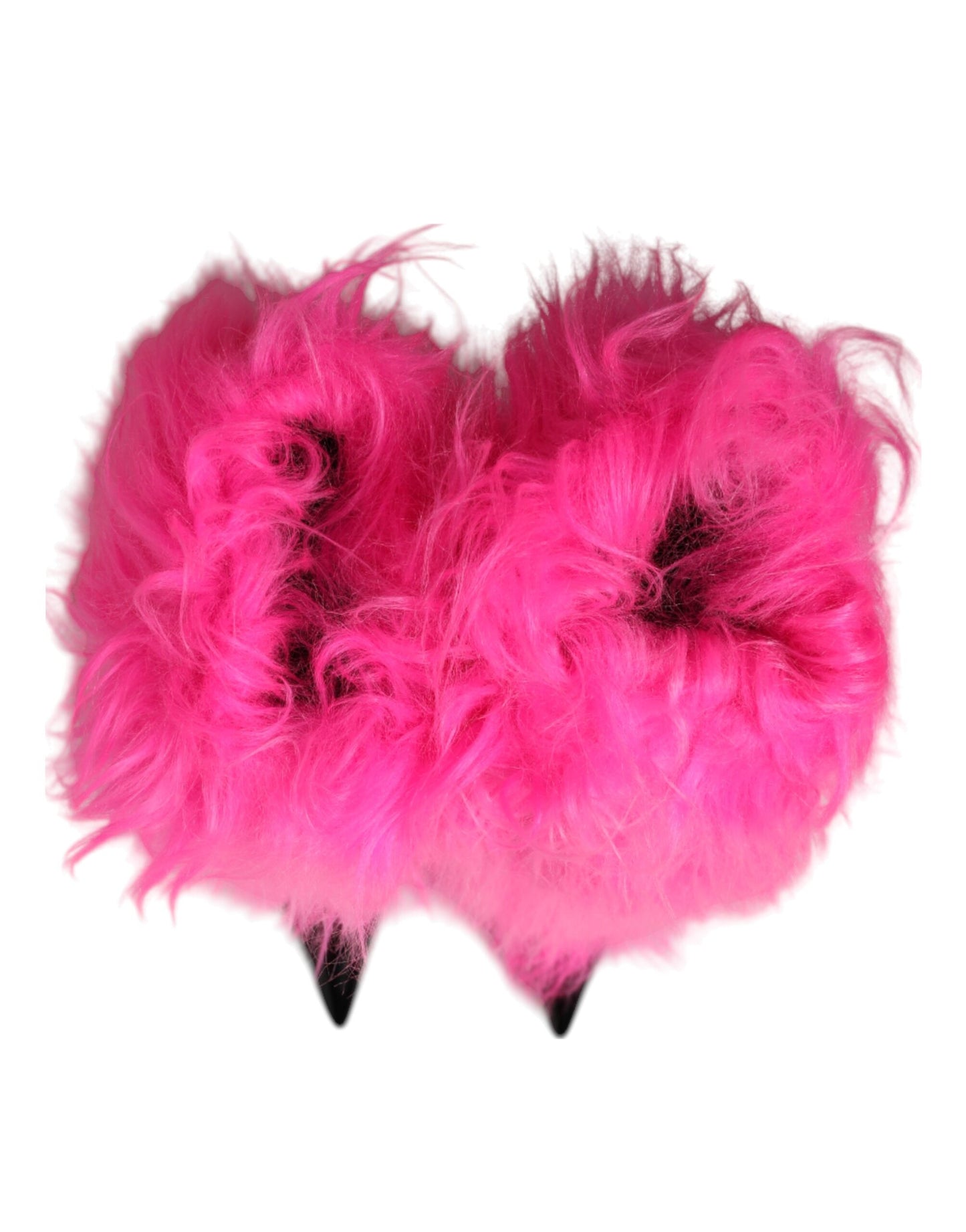 Dolce &amp; Gabbana Rosa Kunstpelz Leder High Heels Stiefel Schuhe