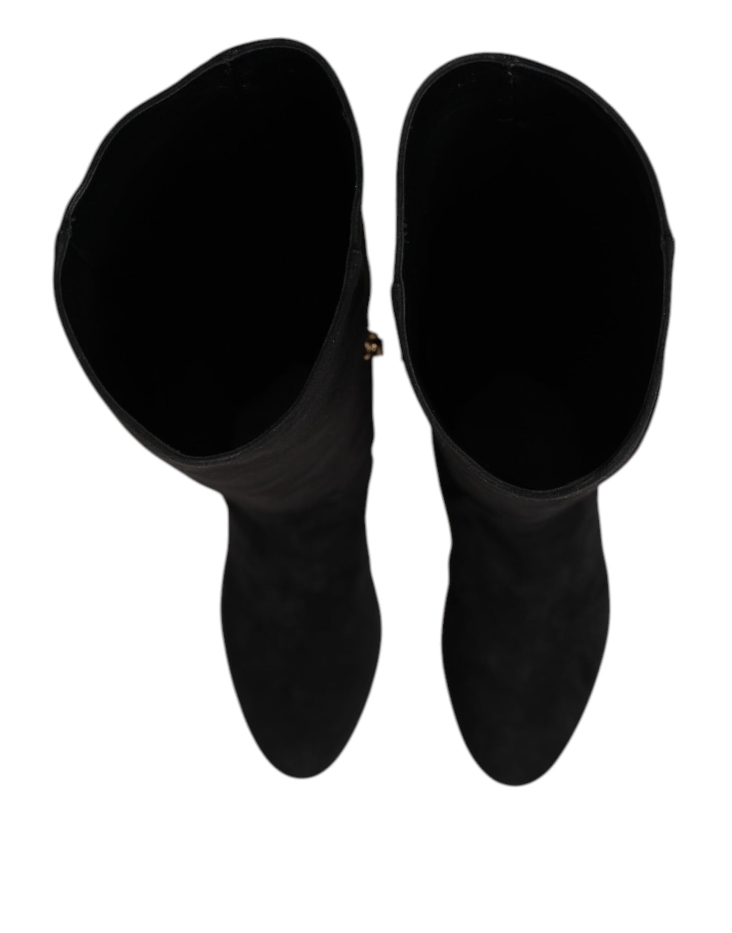 Dolce &amp; Gabbana – Kniehohe Stiefel aus schwarzem Wildleder