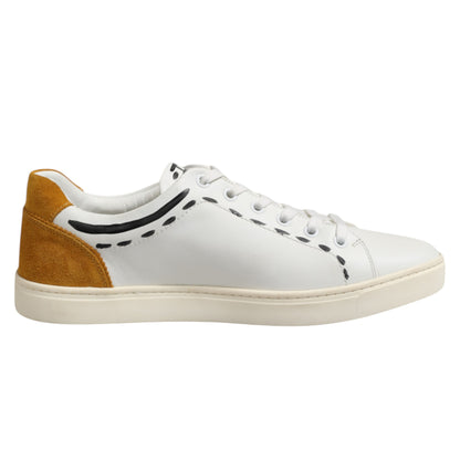 Dolce &amp; Gabbana MILANO Low Top Sneakers aus weißem Leder