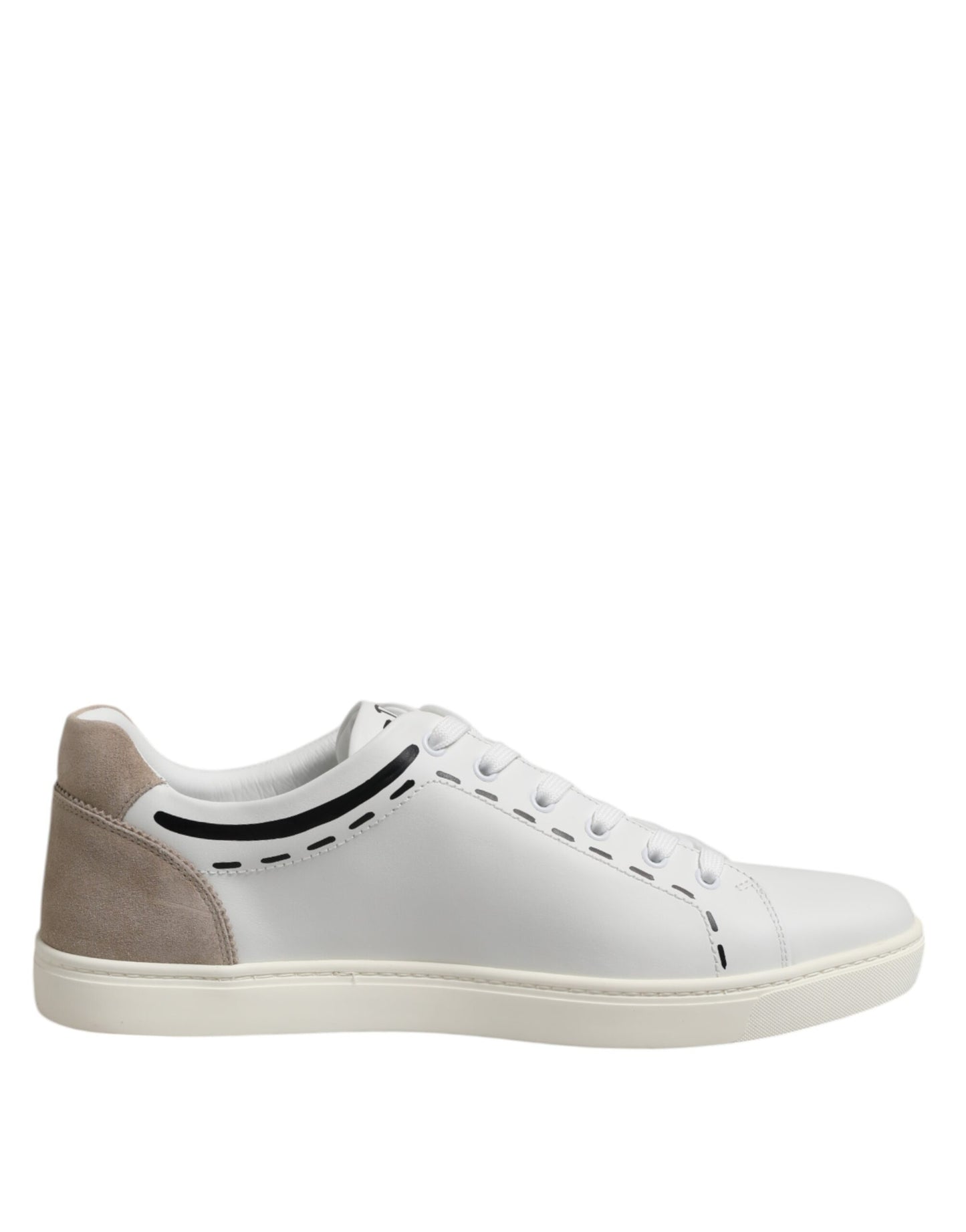 Dolce &amp; Gabbana MILANO Low Top Sneakers aus weißem Leder