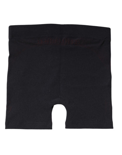 Dolce &amp; Gabbana – Schwarze Boxershorts aus Nylon-Stretch