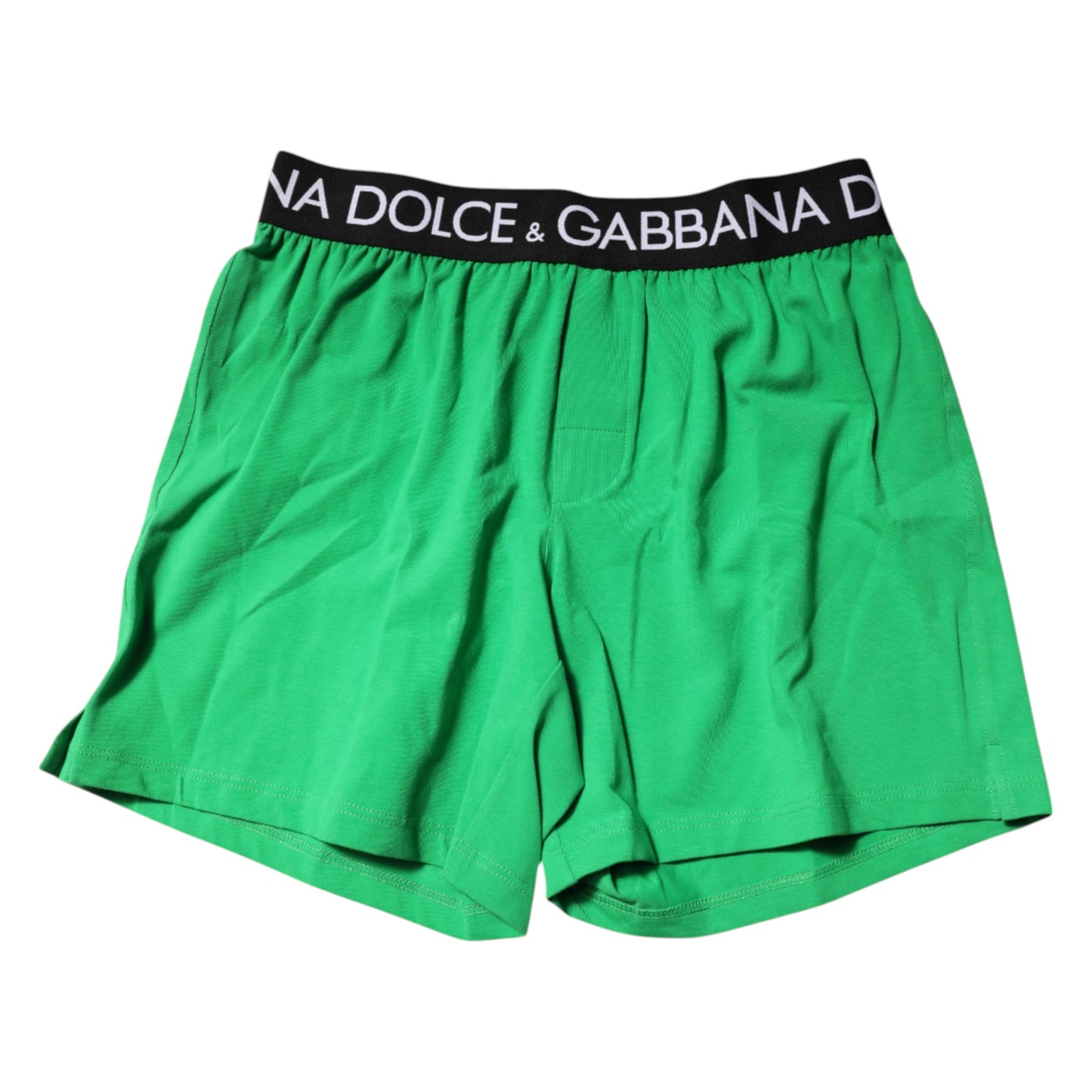 Dolce &amp; Gabbana – Grüne Boxershorts aus Baumwolle in regulärer Passform