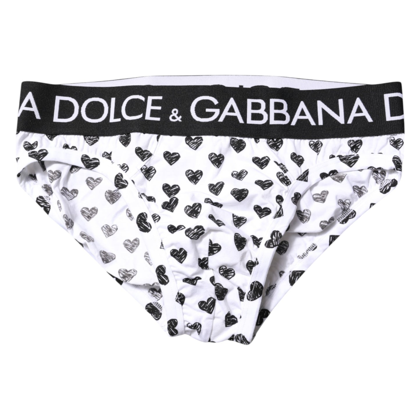 Dolce &amp; Gabbana – Weiße Slips mit Herz-Print