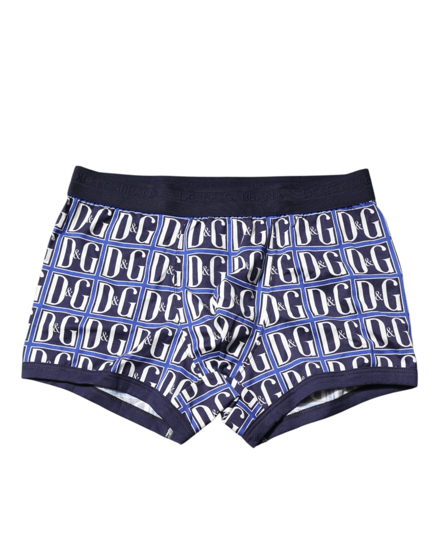 Dolce & Gabbana Blue Logo Print Regular Boxer Brief Underwear