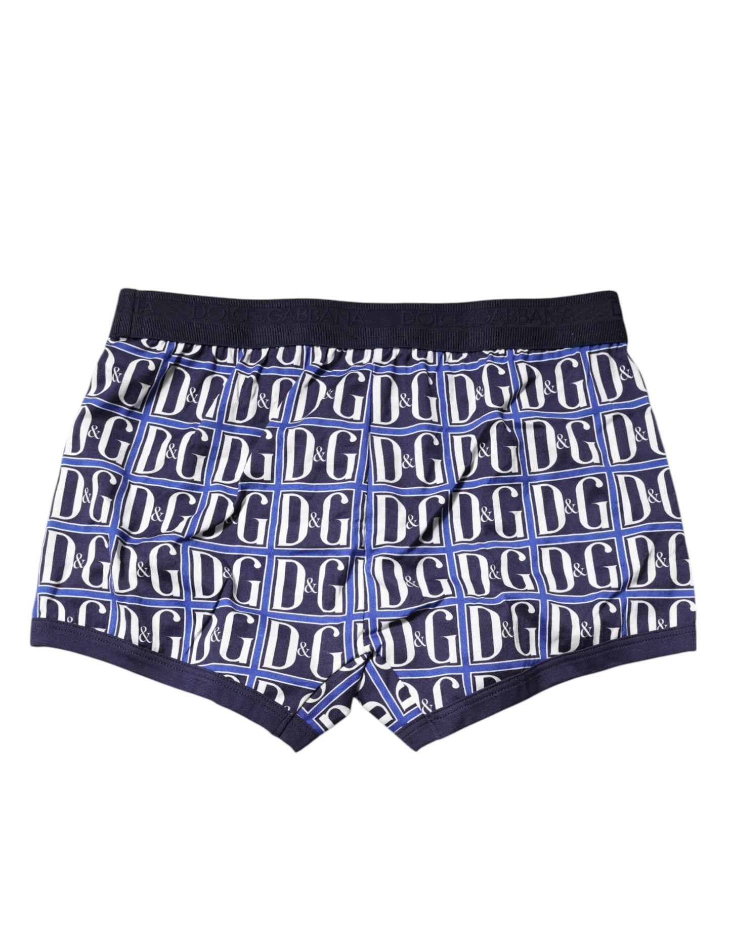 Dolce & Gabbana Blue Logo Print Regular Boxer Brief Underwear
