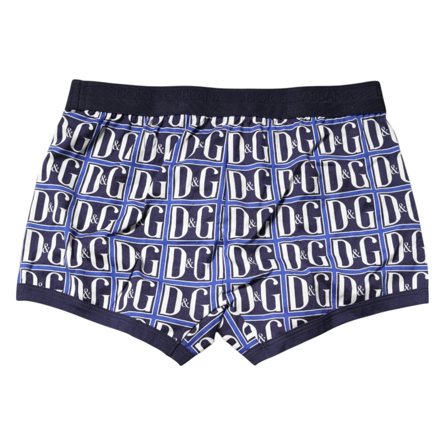 Dolce & Gabbana Blue Logo Print Regular Boxer Brief Underwear
