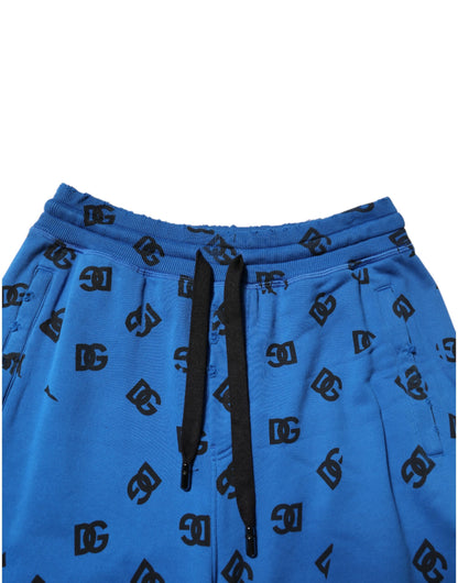 Dolce &amp; Gabbana – Jogginghose mit blauem Logo-Print für Herren