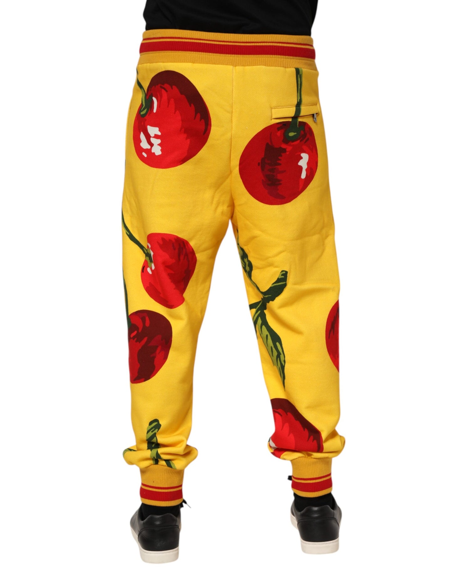 Dolce &amp; Gabbana – Jogginghose mit gelbem Kirschmuster